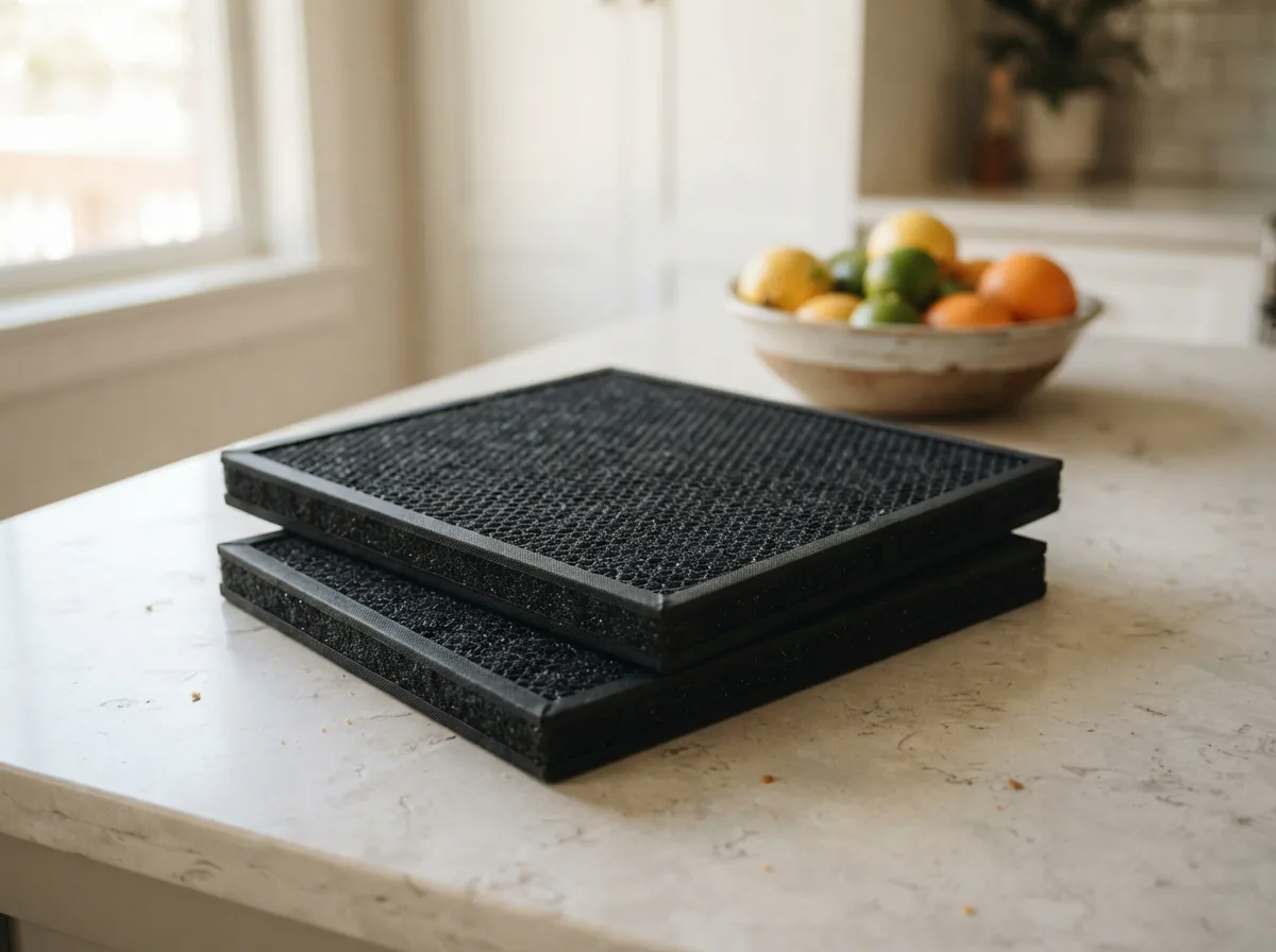 Breathe Naturally activated carbon replacement filters for the Winix C545 series on a bright counter