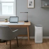 asset_4255503ec2a30095 Winix C610 air purifier beside a desk in a tidy home office