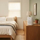 asset_6c478bc6c1f512e2 Winix A231 air purifier on a dresser in a freshly made guest bedroom