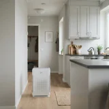 asset_932d71218cb6806a Winix C610 air purifier in a small apartment hallway beside an open kitchen counter