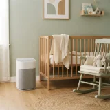 asset_c8e1bb5dd1fdb13b Winix A231 air purifier on the floor beside a crib in a nursery